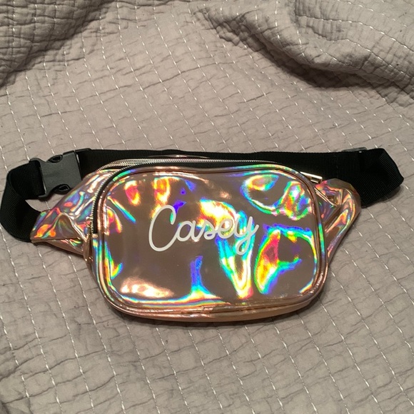 Handbags - Casey Monogrammed Metallic Fanny Pack